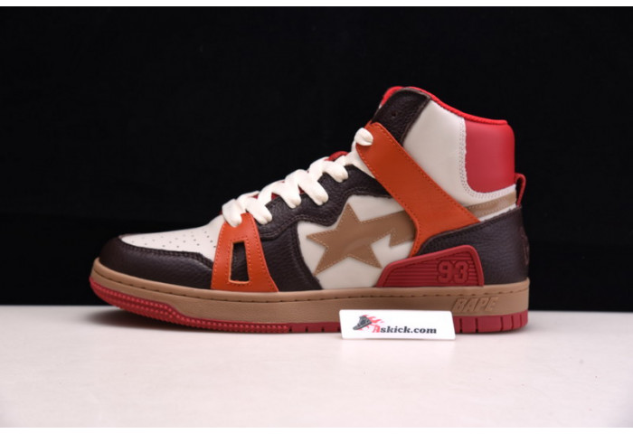 A Bathing Ape Bape Sta 93 Hi Red Orange Light Sand