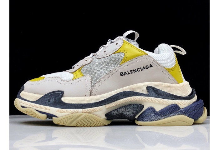 Balen TRIPLE S TRAINERS CLEAR SOLE  GREY YELLOW WHITE 541624 W09OH 1008