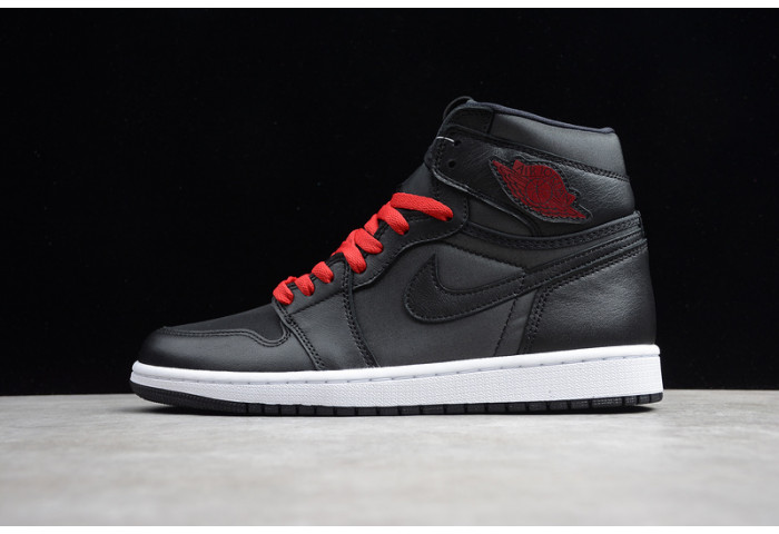 Air Jordan 1 Retro High Black Satin Gym Red 555088-060