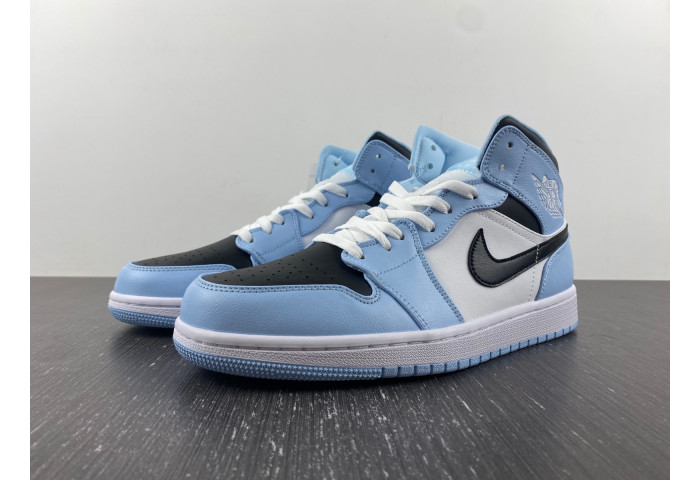 Air Jordan 1 Mid Ice Blue (GS) 555112-401