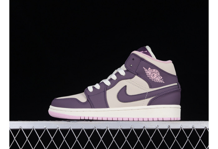 Air Jordan 1 Mid Pro Purple Desert Sand 555112-500