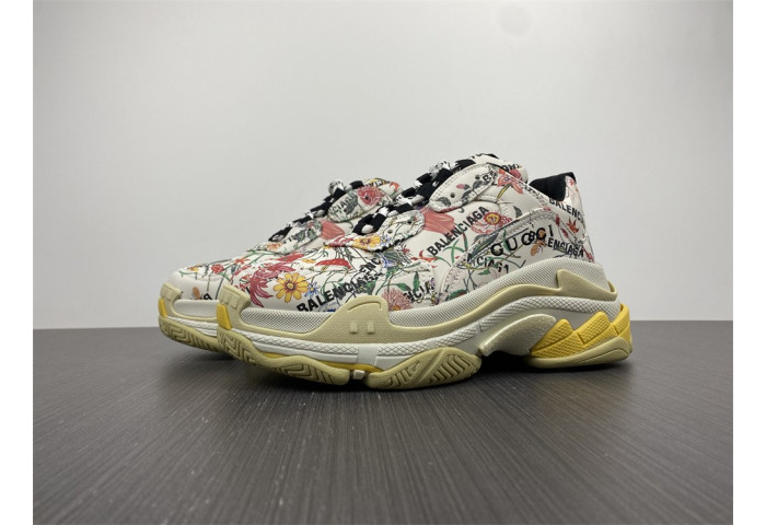 Gu x BALEN The Hacker Project Triple S Flora Print (W) 677195 UL110 8461