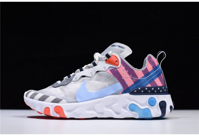 Parra x Nike React Element 87 White/Multi-Color AQ3057-100