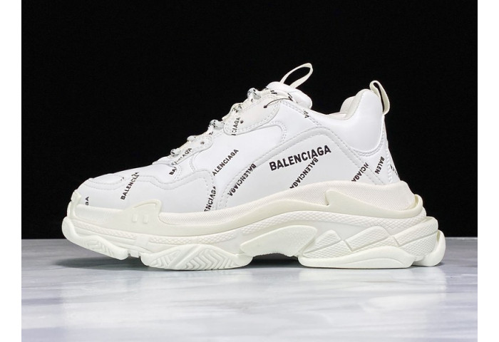 Balen TRIPLE S TRAINERS WHITE  LETTERS  541624 W09O1 8013