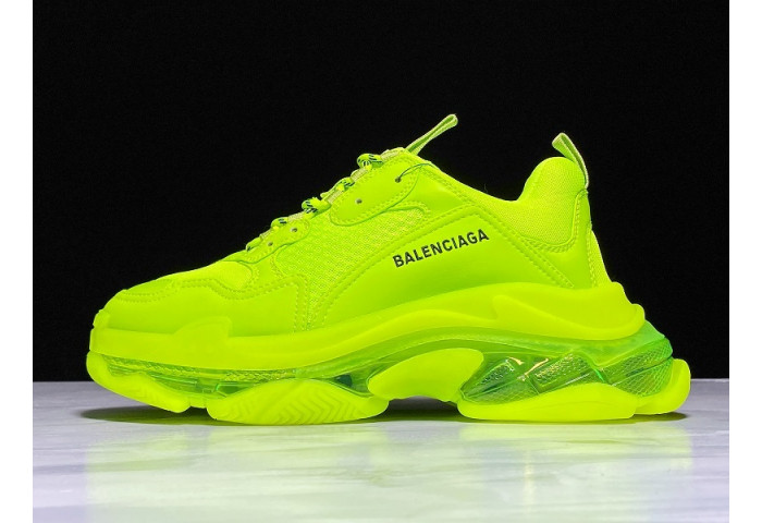 Balen TRIPLE S TRAINERS CLEAR SOLE FLLO YELLOW  541624 W09O1 9002