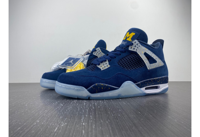 Air Jordan 4 midnight blue yellow-AJ4-1036660
