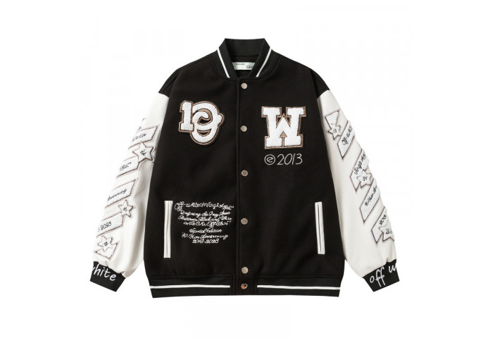 0ff white varsity jacket
