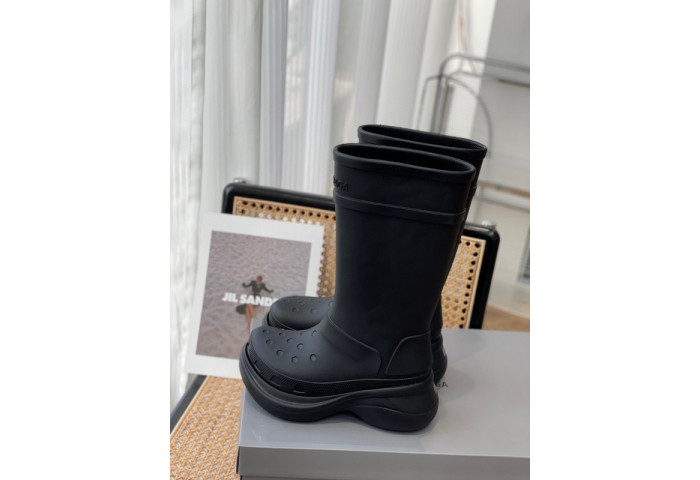 balen x Cr*0*s rubber rain boots-black