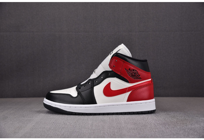 Air Jordan 1 Mid Gym Red Off Noir BQ6472-160