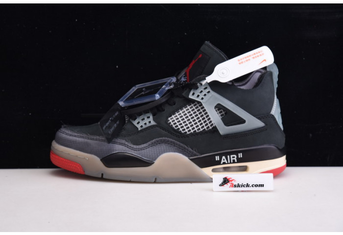 OF x Air Jordan 4 “Bred” CV9388-001