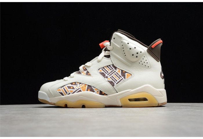 Air Jordan 6 Retro Quai54 Sail Brown (2020) CZ4152-100