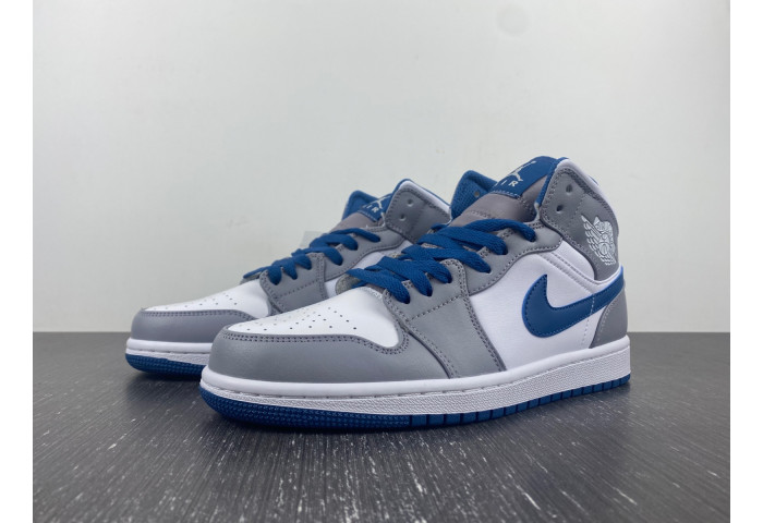 Air Jordan 1 Mid True Blue Cement DQ8423-014