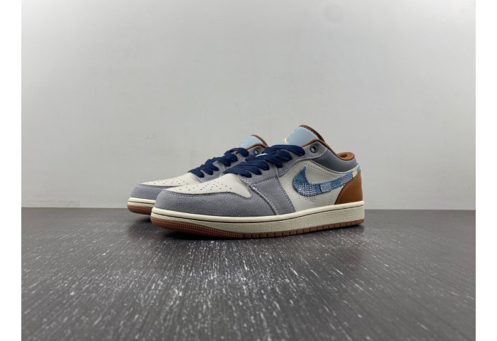 Air Jordan 1 Low SE Phantom Repaired Denim FZ5042-041