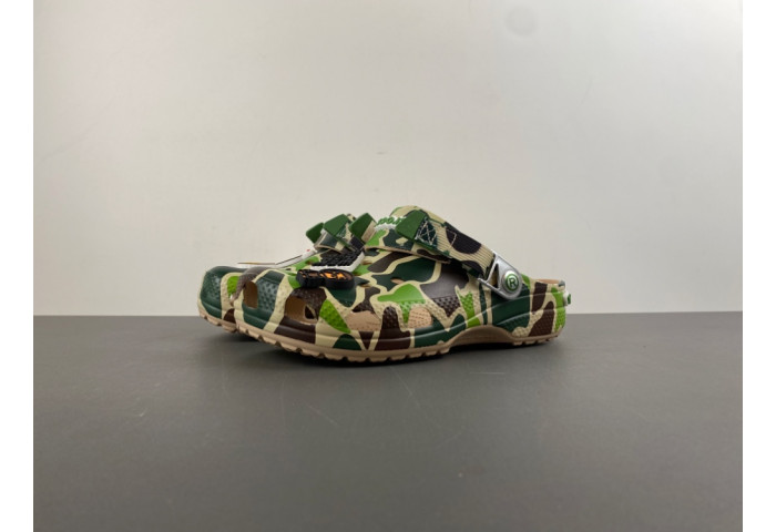 bape x Cr*0*s classic clog ''abc camo - green''