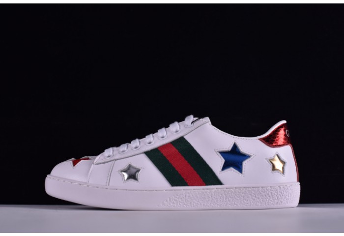 GU Ace Embroidered Low-Top Sneaker WITH COLORFUL STARS 431942-A38G1