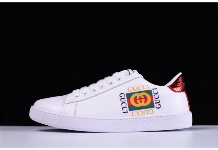 GU ACE EMBROIDERED LOW-TOP SNEAKER WITH GG LOGO
