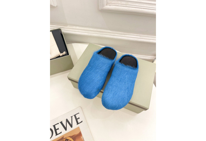 MARNI Blue Fussbett Sabot Loafers