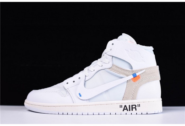 OF X Air Jordan 1 Retro High White AQ0818-100