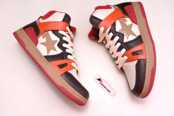 A Bathing Ape Bape Sta 93 Hi Red Orange Light Sand