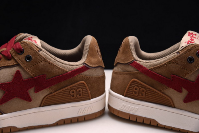 A Bathing Ape Bape SK8 to Nigo Brown/Red/White 1G70-191-030