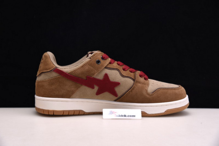 A Bathing Ape Bape SK8 to Nigo Brown/Red/White 1G70-191-030