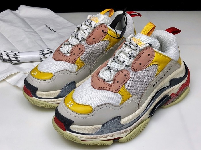 Balen Triple S Cream Yellow Red 490672  w09O5  9035