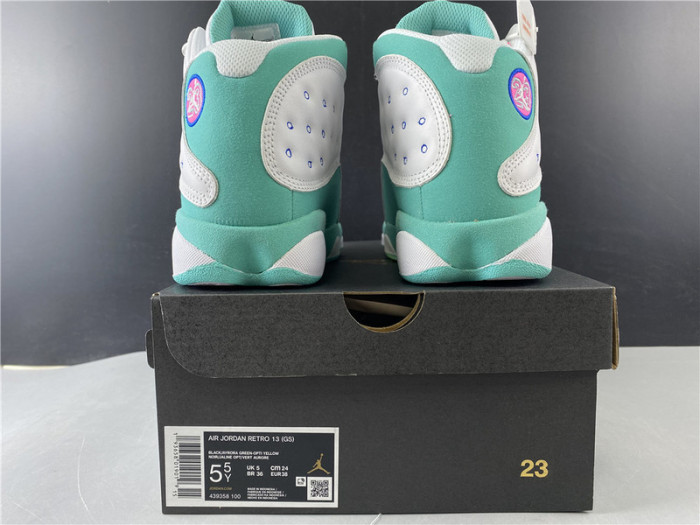 Air Jordan 13 Retro White Soar Green Pink 439358-100