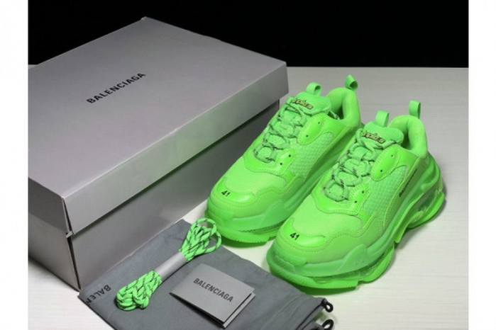 Balen Triple S Neon Green Clear Sol 541624 W09OL 3801