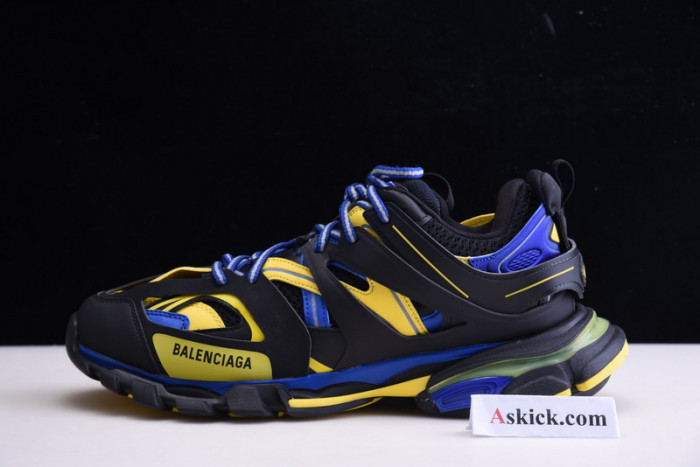 Balenciaga Track Sneakers BLACK FLUORESCENT YELLOW BLUE 542023 W1GB1 1121