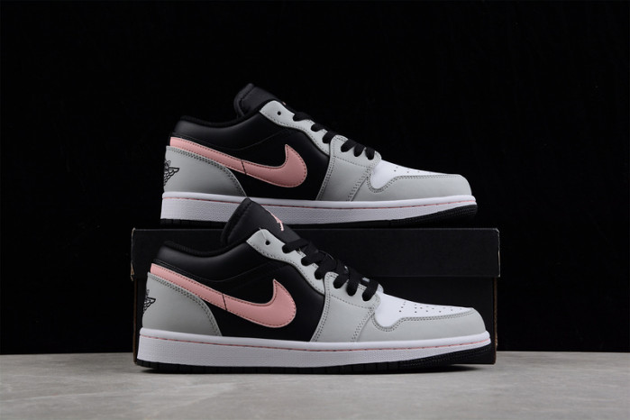 Air Jordan 1 Low Black Grey Pink 553558-062