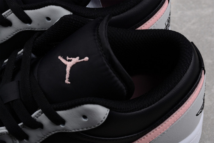 Air Jordan 1 Low Black Grey Pink 553558-062
