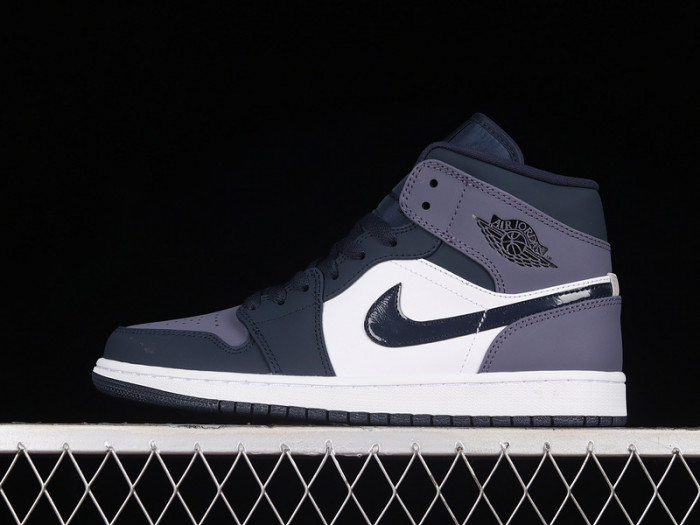 Air Jordan 1 Mid Obsidian Sanded Purple 554724-445