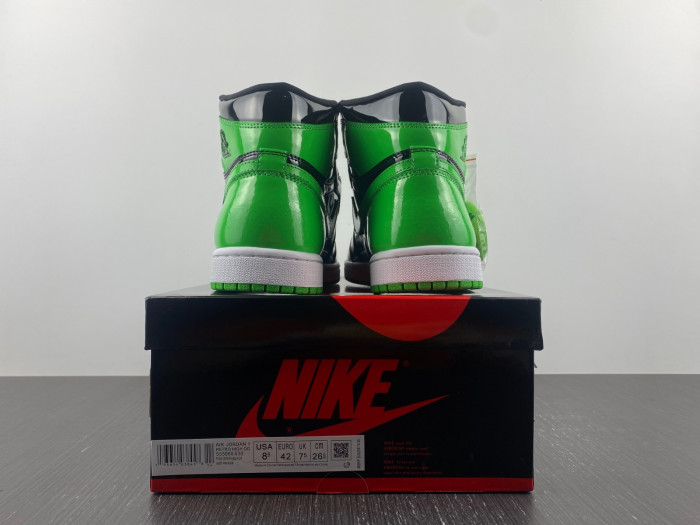 Air Jordan 1 Patent Green Black 555088-030