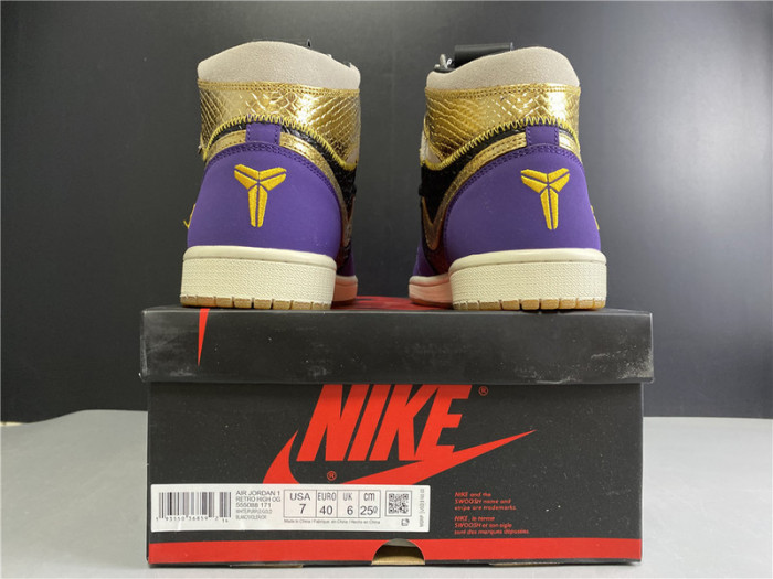 KOBE BRYANT X AIR JORDAN 1 HIGH OG BLACK-PURPLE 555088-171