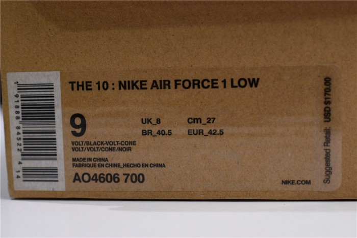 OF X Nike Air Force 1 Low Volt AO4606-700