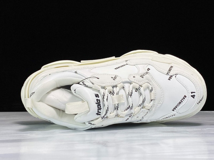 Balen TRIPLE S TRAINERS WHITE  LETTERS  541624 W09O1 8013