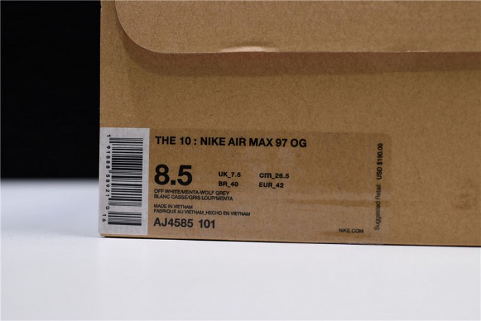 OF X Nike Air Max 97 Menta AJ4585-101