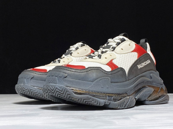 Balen TRIPLE S TRAINERS CLEAR SOLE BLACK /BROWN/ RED 541624  W09O1 9000