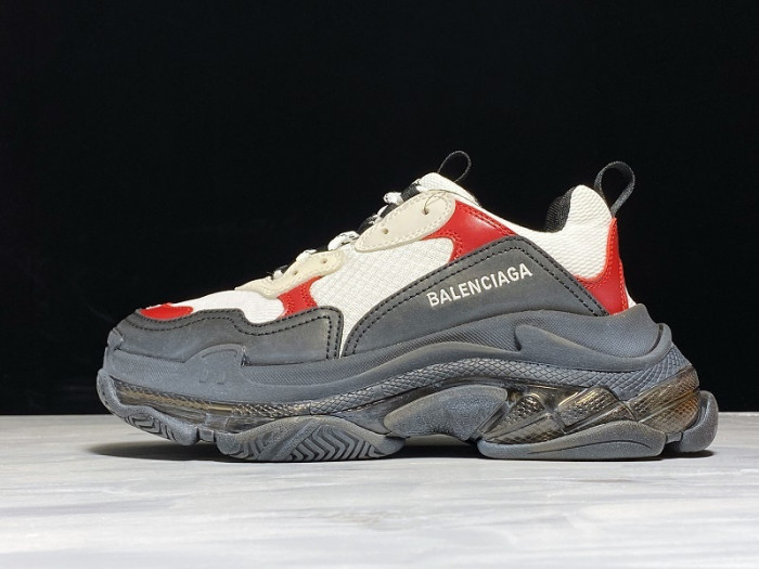 Balen TRIPLE S TRAINERS CLEAR SOLE BLACK /BROWN/ RED 541624  W09O1 9000