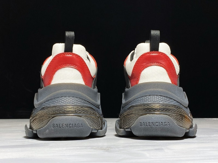 Balen TRIPLE S TRAINERS CLEAR SOLE BLACK /BROWN/ RED 541624  W09O1 9000