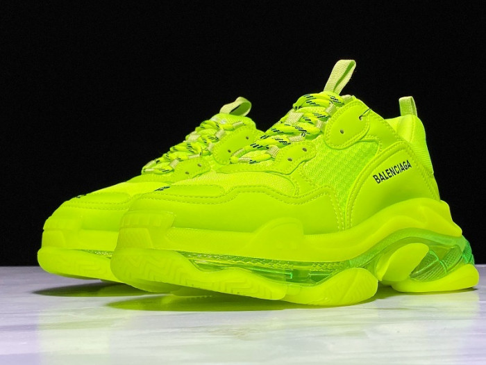 Balen TRIPLE S TRAINERS CLEAR SOLE FLLO YELLOW  541624 W09O1 9002