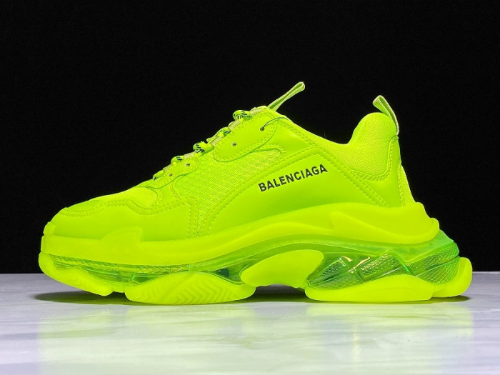 Balen TRIPLE S TRAINERS CLEAR SOLE FLLO YELLOW  541624 W09O1 9002