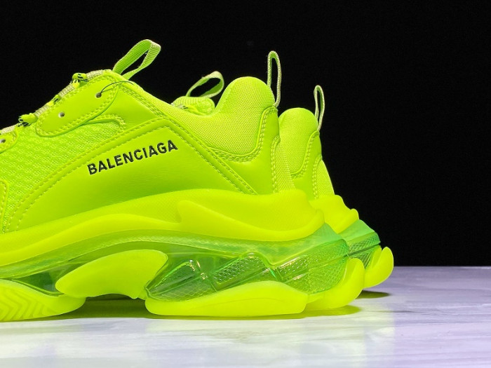 Balen TRIPLE S TRAINERS CLEAR SOLE FLLO YELLOW  541624 W09O1 9002