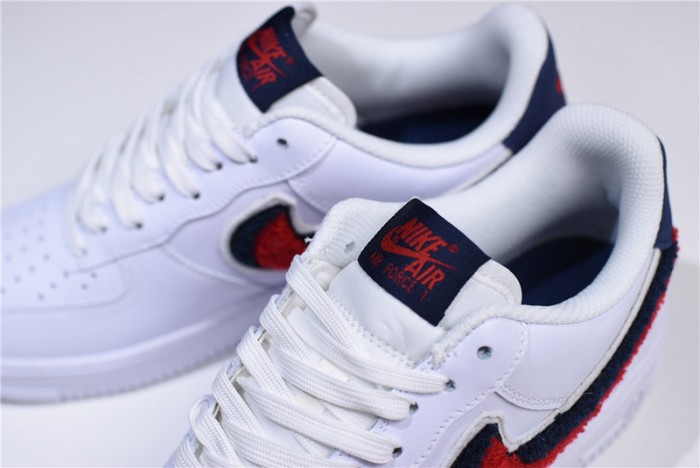 Nike Air Force 1 Low LV8 3D Chenille White Red Blue  823511-106