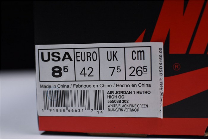 Air Jordan 1 Retro High Pine Green 555088-302