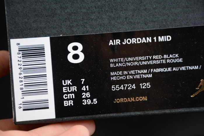 Air Jordan 1 Mid Bred Multi-Color 554724-125