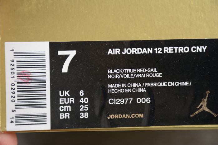 Air Jordan 12 Retro Chinese New Year (2019) CI2977-006