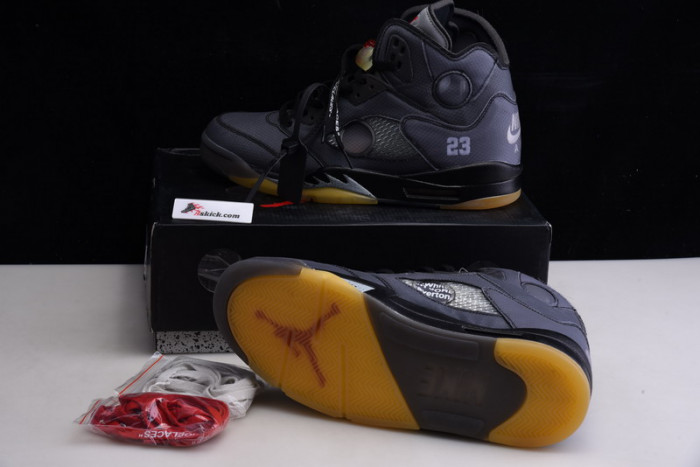 OF X Air Jordan 5 Retro Black CT8480-001
