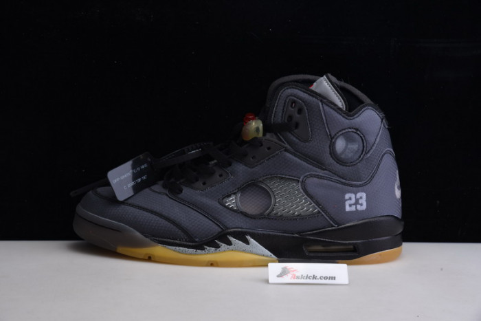 OF X Air Jordan 5 Retro Black CT8480-001