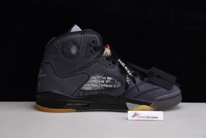 OF X Air Jordan 5 Retro Black CT8480-001